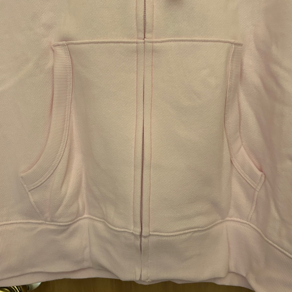 PINK Victoria's Secret Light Pink Zip-Up Hoodie with Butterfly design - Picture 6 of 7